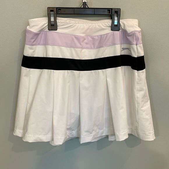 Slazenger White Skater Skirt with Black Band - Picture 6 of 10
